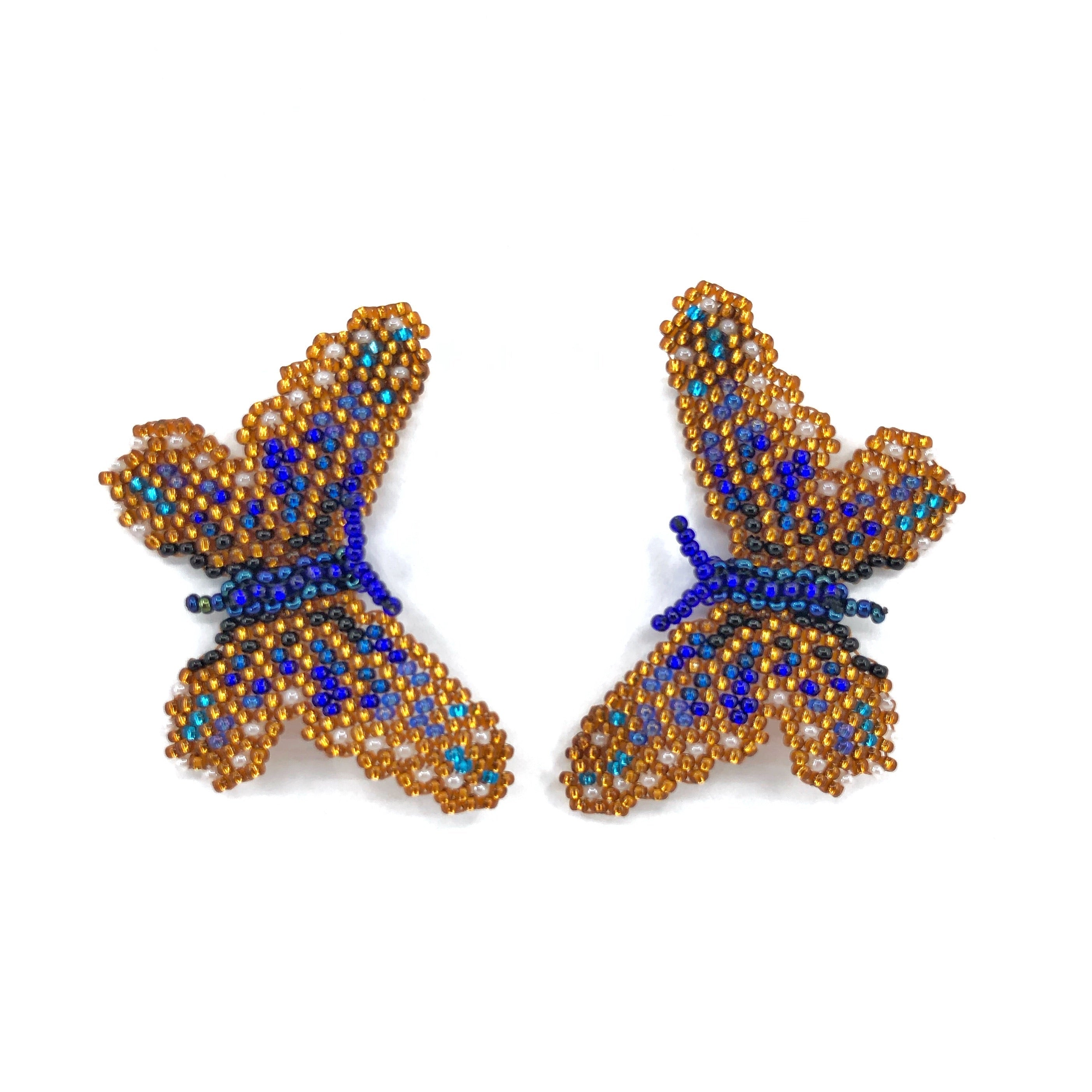 Beaded on sale butterfly earrings