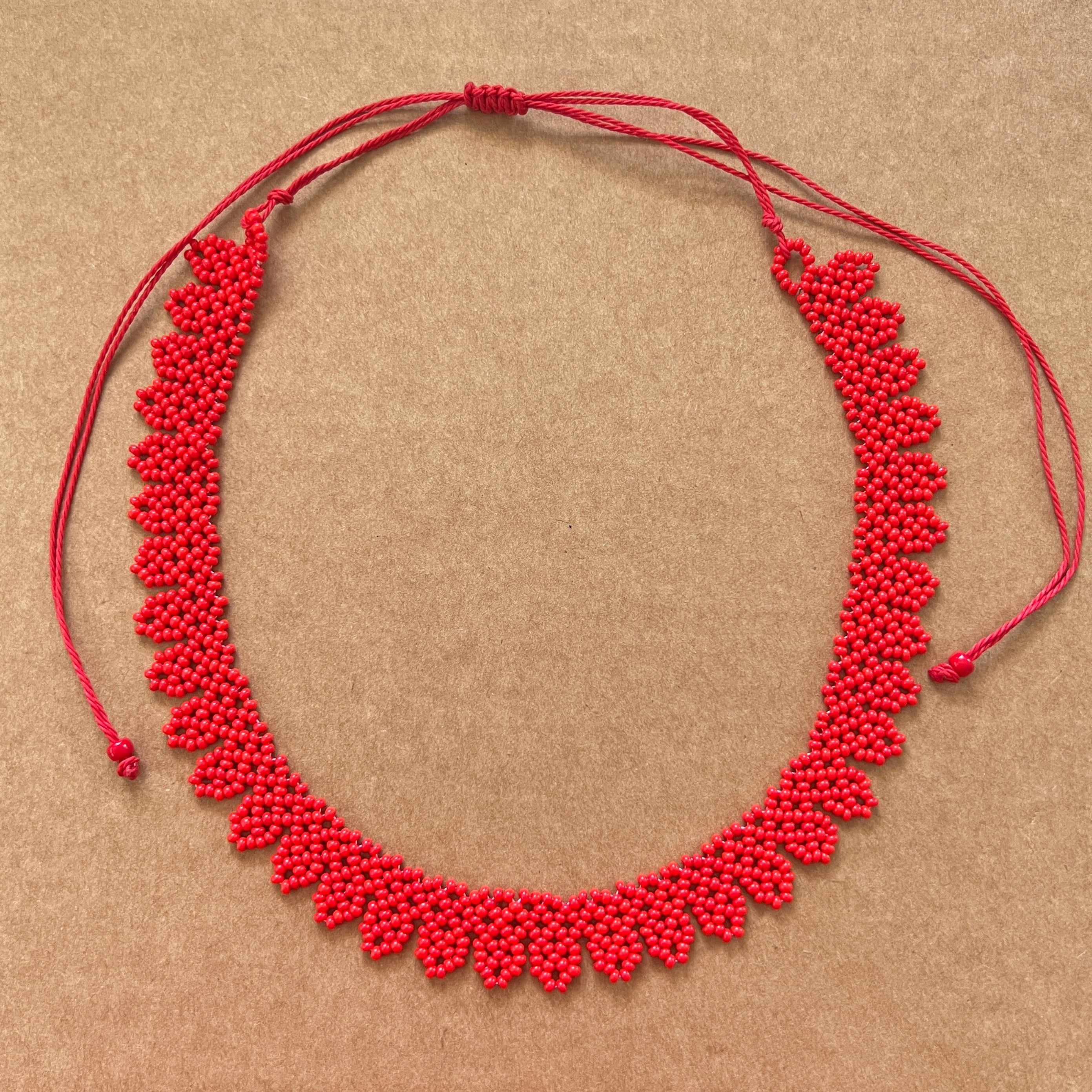 ARCHIVE/SAMPLE | FLOWER CHOKER #41 | BRIGHT RED