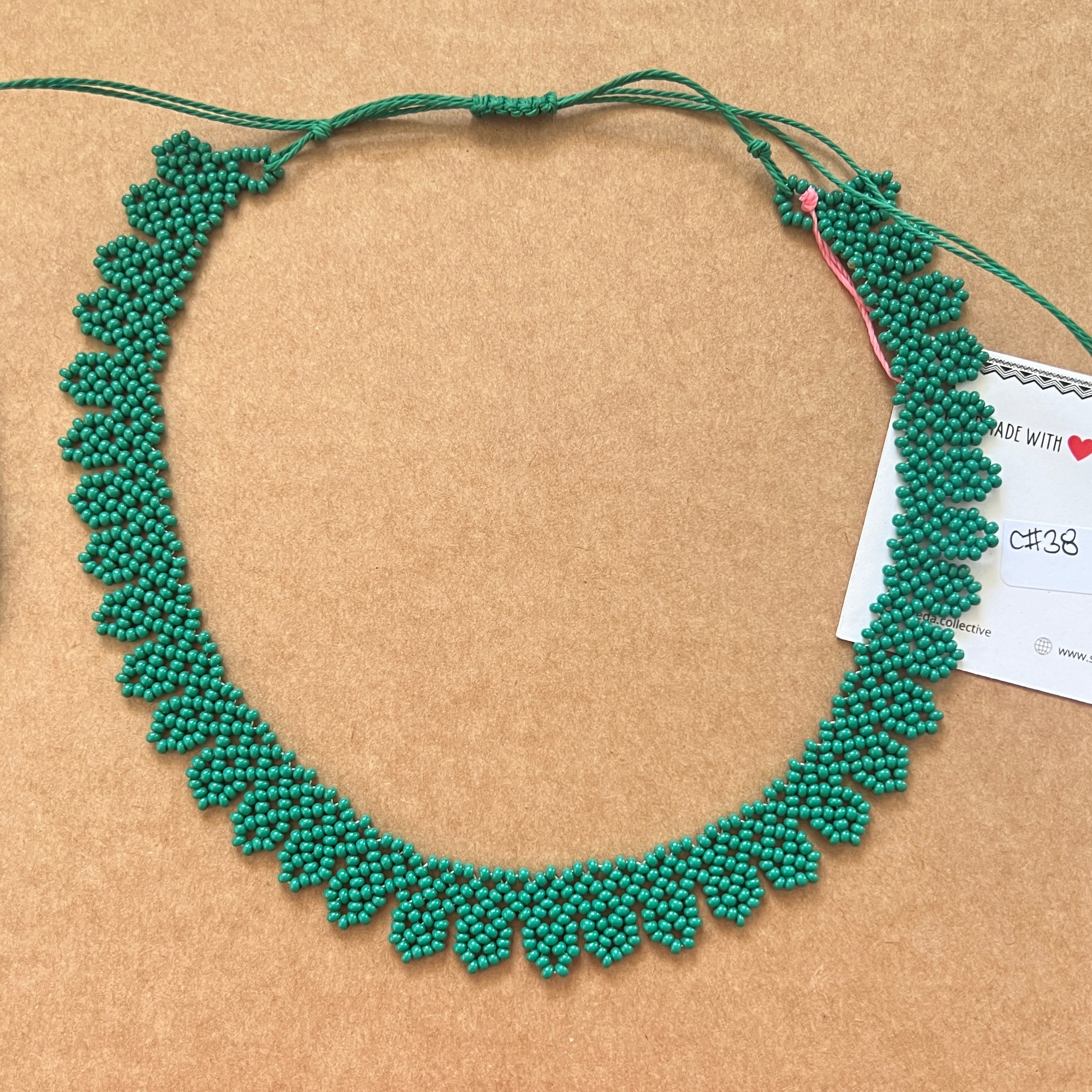 ARCHIVE/SAMPLE | FLOWER CHOKER #38 | FOREST GREEN