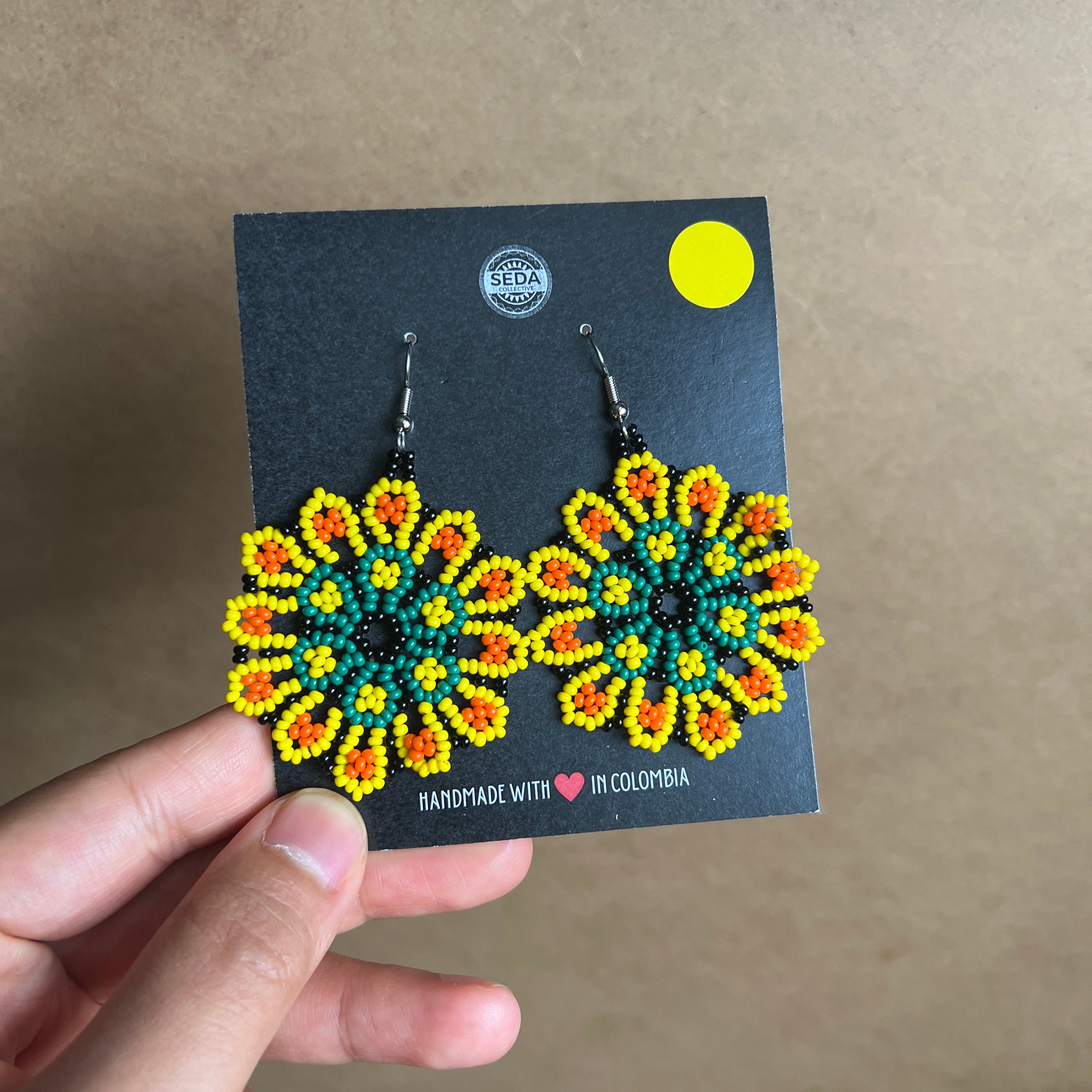 ARCHIVE/SAMPLE | KALEIDO FLORA EARRINGS | AMARILLA