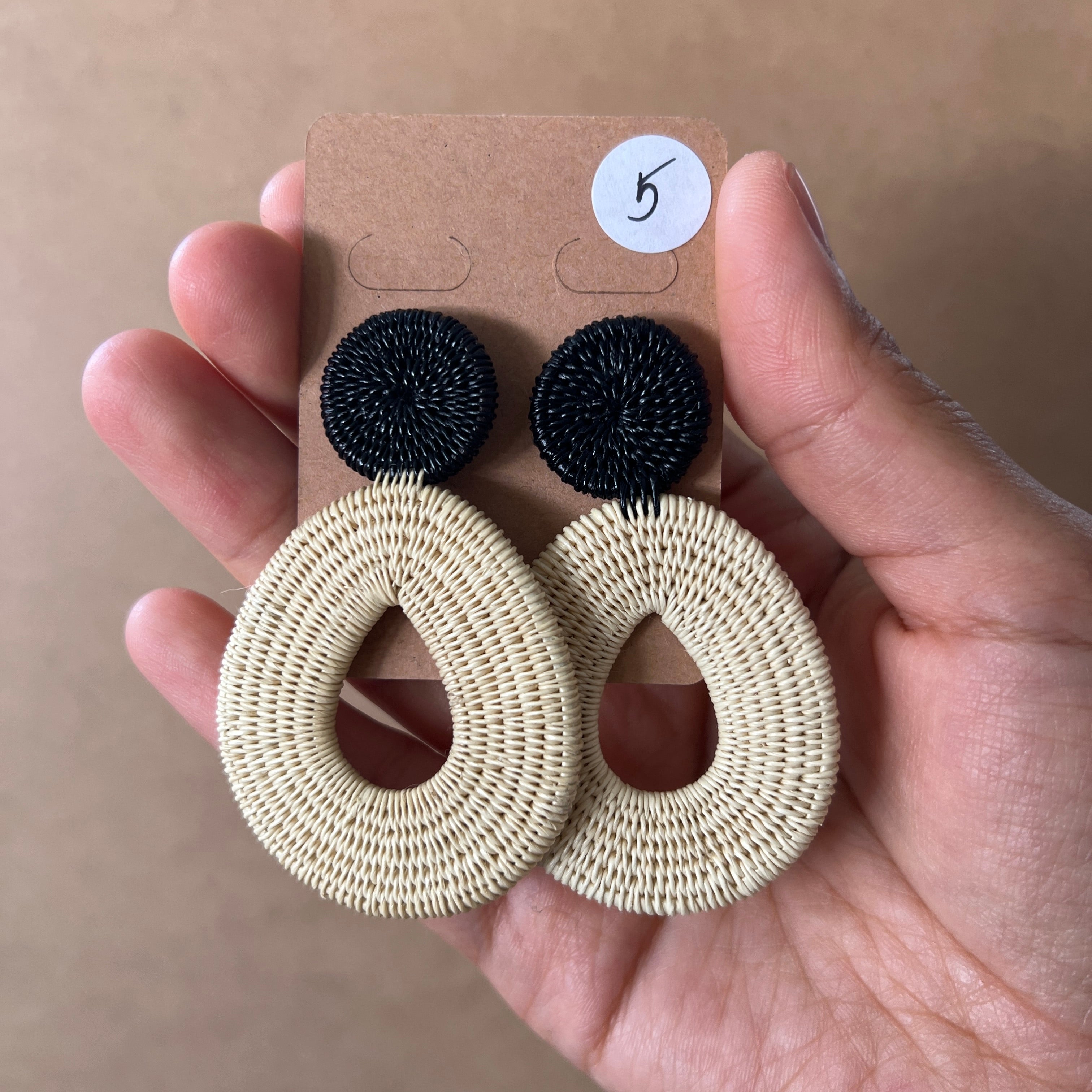 ARCHIVE/SAMPLE | OVAL PALM EARRINGS  * more colours