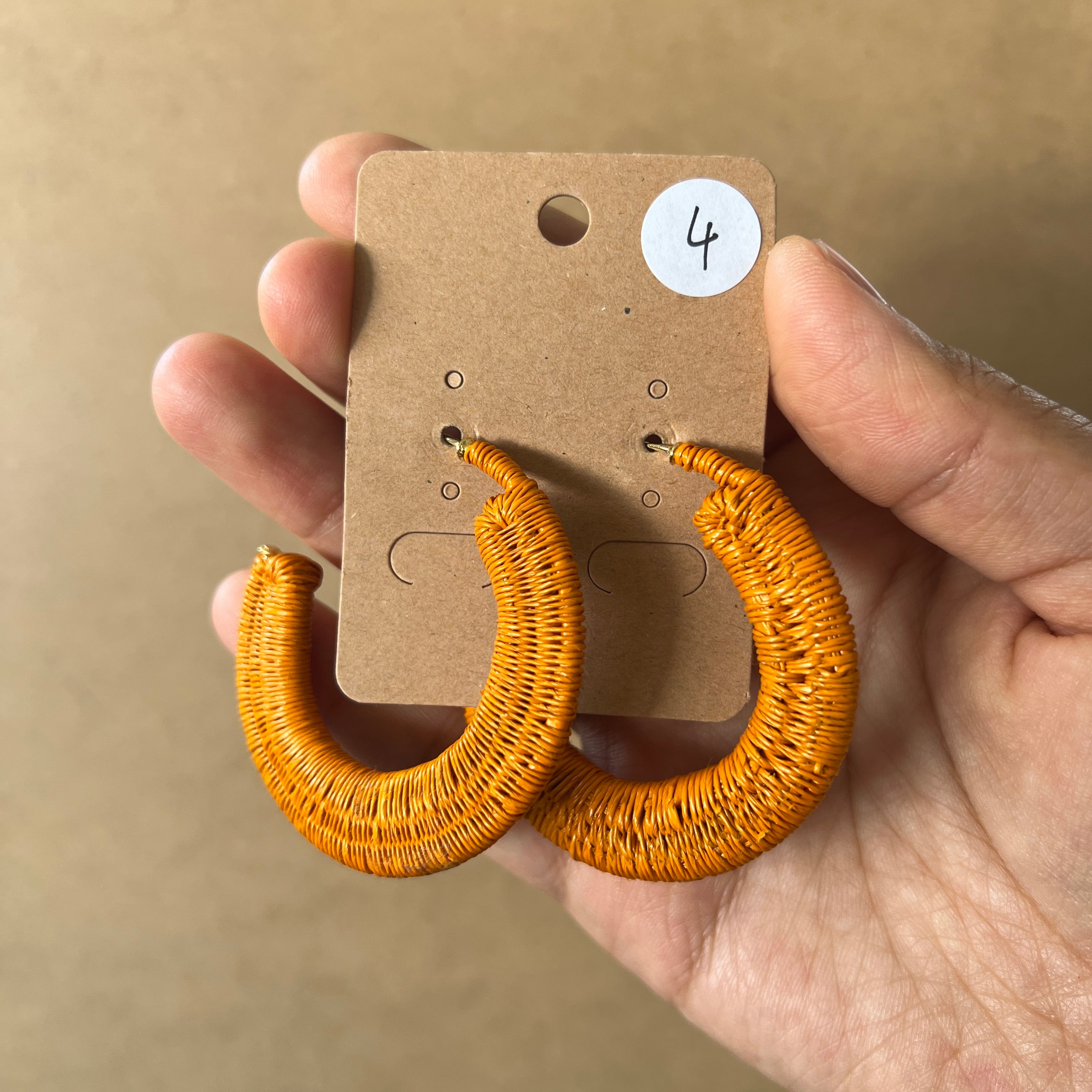 ARCHIVE/SAMPLE | OVAL PALM EARRINGS  * more colours