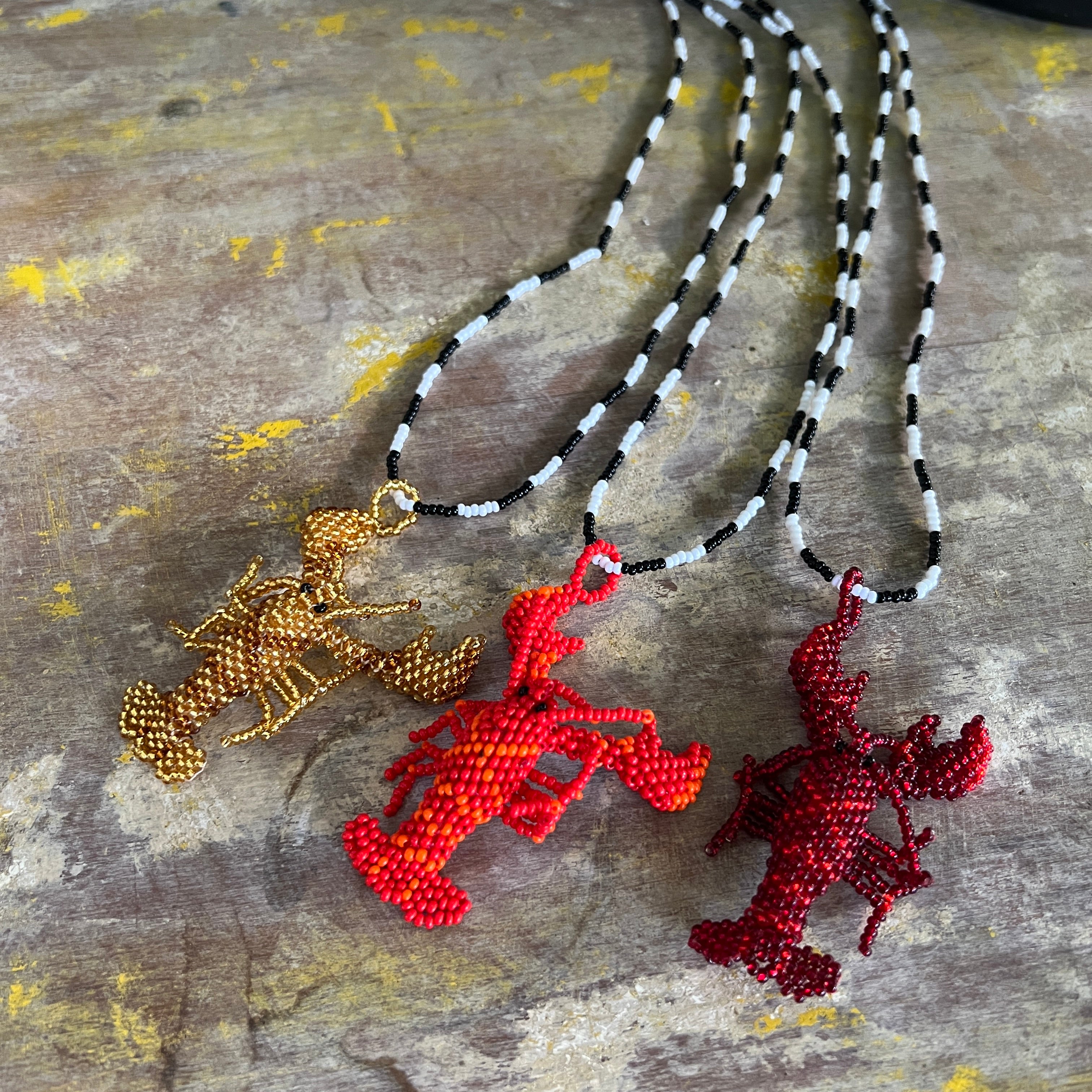 LOBSTER AMULET | CORAL RED | necklace, charm/ornament