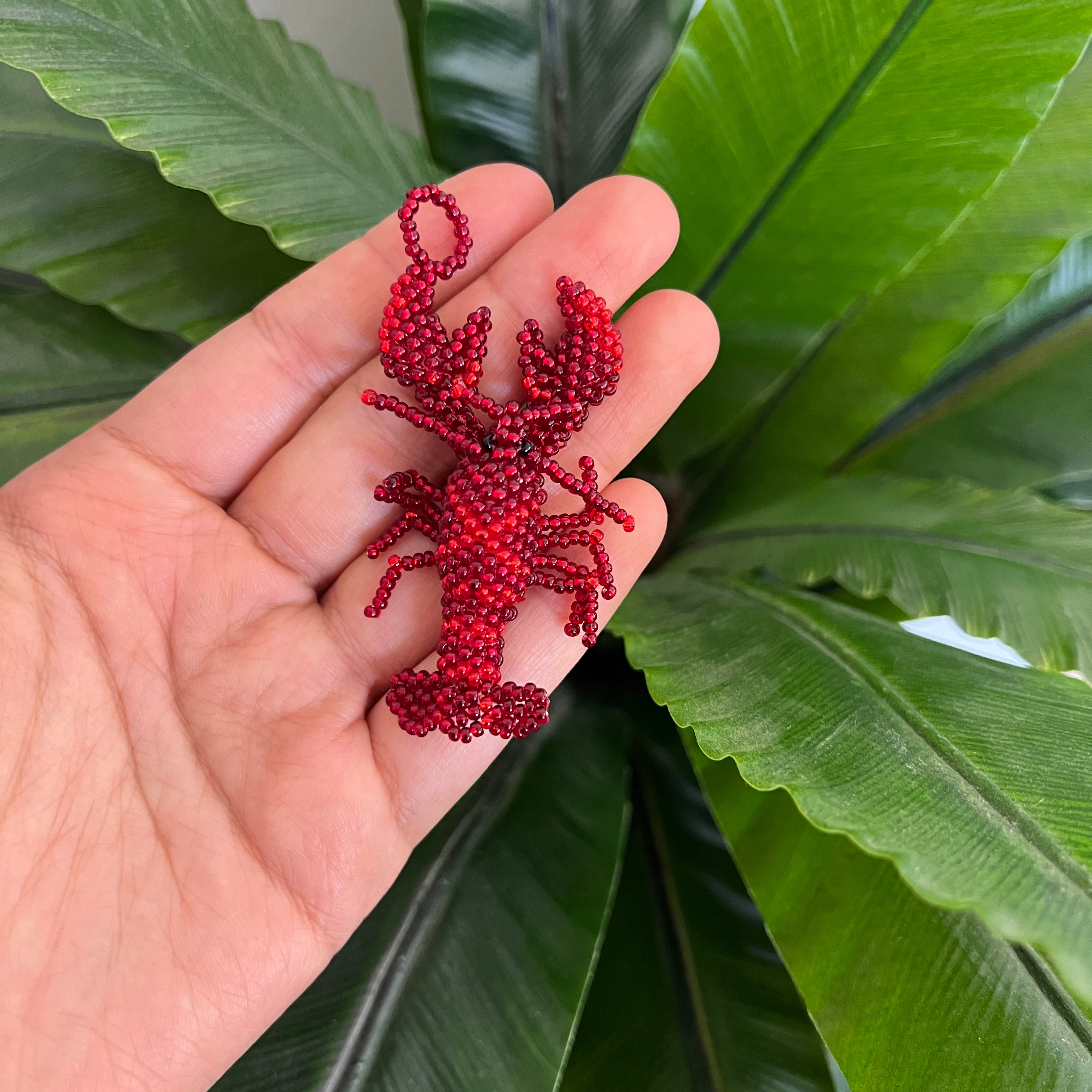 LOBSTER AMULET | SPARKLE RED | necklace, charm/ornament